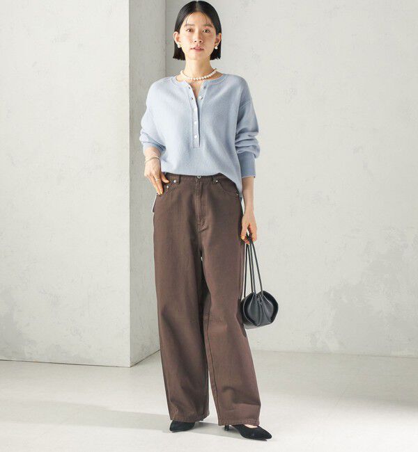 SHIPS for women「《予約》〈手洗い可能〉ウール カシミヤ 2WAY ヘンリーネック プルオーバー」|ニット・セーター|