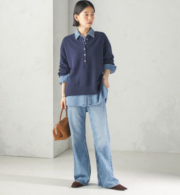 SHIPS for women「《予約》〈手洗い可能〉ウール カシミヤ 2WAY ヘンリーネック プルオーバー」|ニット・セーター|