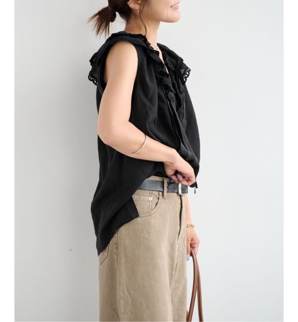 OUTDOOR PRODUCTS Usual Things「アンジェリカフリルレースノースリブラウス」|シャツ・ブラウス|