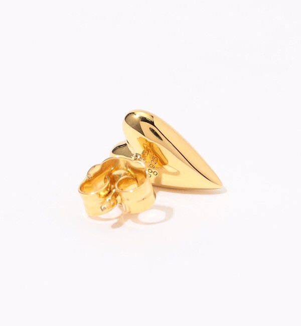 TOMORROWLAND GOODS「avgvst Yes-no Heart Studs ゴールドピアス」|ピアス|