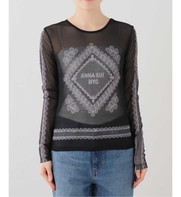 JOINT WORKS「anna sui nyc / アナスイエヌワイシー レースプリントシアトップ」|Tシャツ・カットソー|