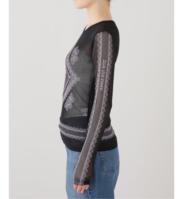 JOINT WORKS「anna sui nyc / アナスイエヌワイシー レースプリントシアトップ」|Tシャツ・カットソー|