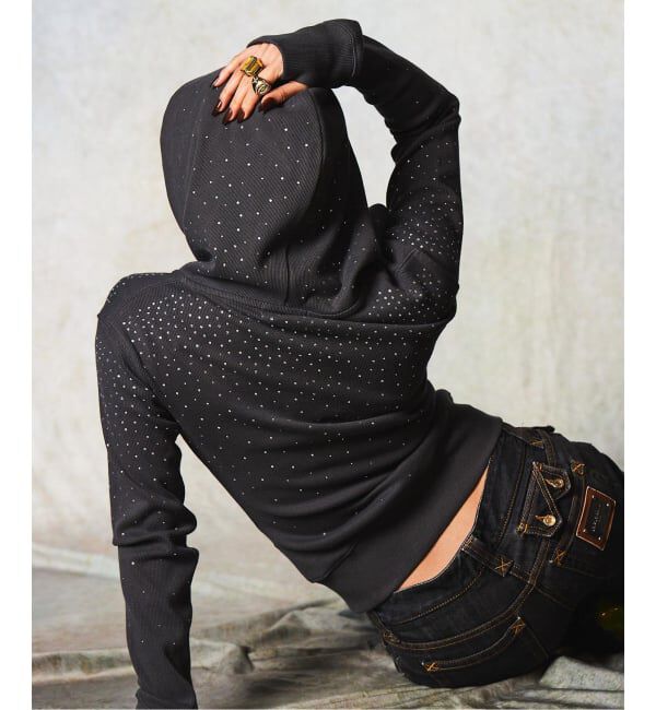 JOINT WORKS「SupBaby by SUPPLIER Sparkle Rhinestone Zip Hoodie」|パーカー|
