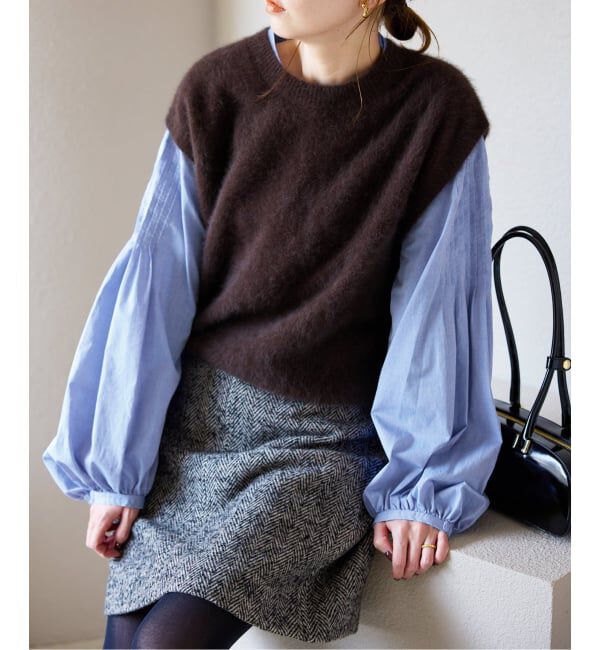 SLOBE IENA「《WEB限定/追加》ピンタックバルーンスリーブブラウス」|シャツ・ブラウス|