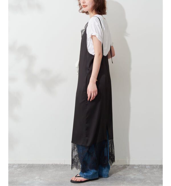 SLOBE IENA「《WEB限定/追加2》レースサテンワンピース」|ワンピース|