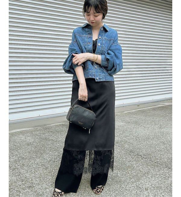 SLOBE IENA「《WEB限定/追加2》レースサテンワンピース」|ワンピース|