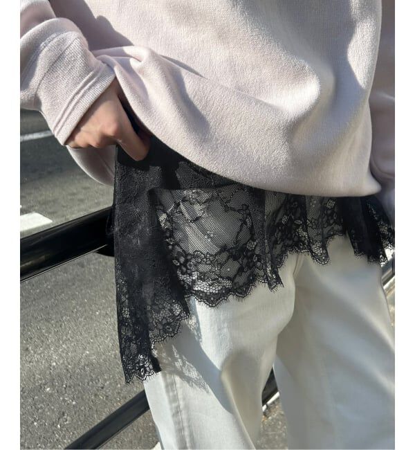 SLOBE IENA「レースコンビカットソー2」|Tシャツ・カットソー|