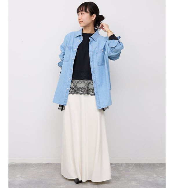 SLOBE IENA「レースコンビカットソー2」|Tシャツ・カットソー|