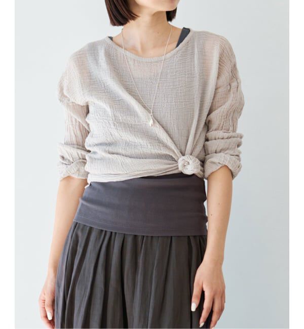 IENA「LES ATELIERS FRANCAIS DE CONFECTION T Manches Longues PE26TSMLGDC」|シャツ・ブラウス|
