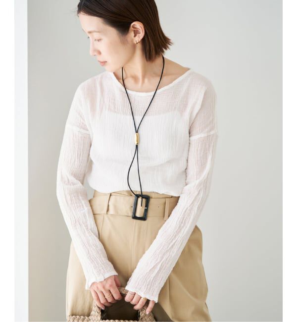 IENA「LES ATELIERS FRANCAIS DE CONFECTION T Manches Longues PE26TSMLGDC」|シャツ・ブラウス|