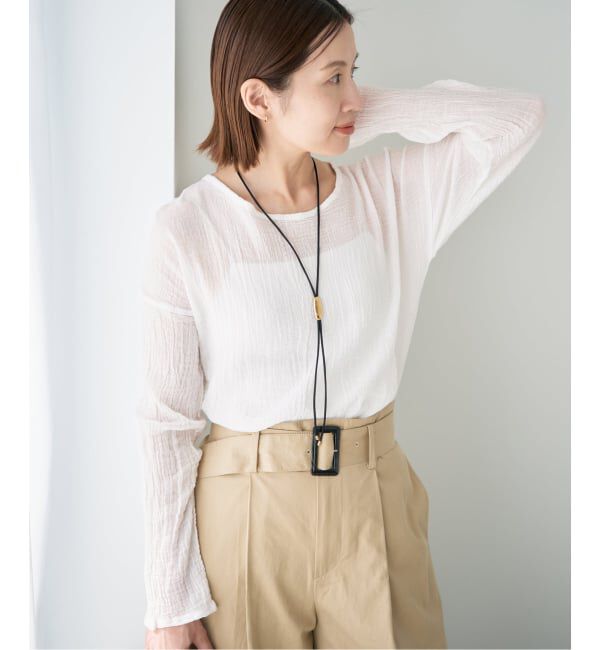 IENA「LES ATELIERS FRANCAIS DE CONFECTION T Manches Longues PE26TSMLGDC」|シャツ・ブラウス|