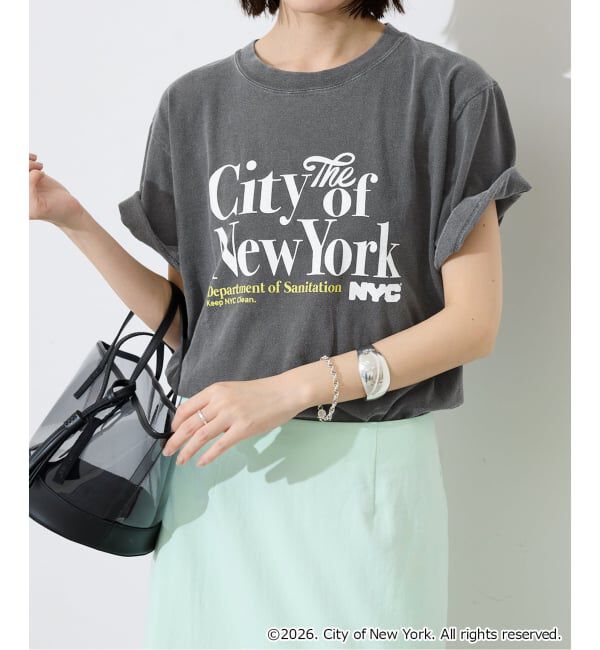SLOBE IENA「GOOD ROCK SPEED/グッドロックスピード SLOBE別注 NYC TEE」|Tシャツ・カットソー|グレー