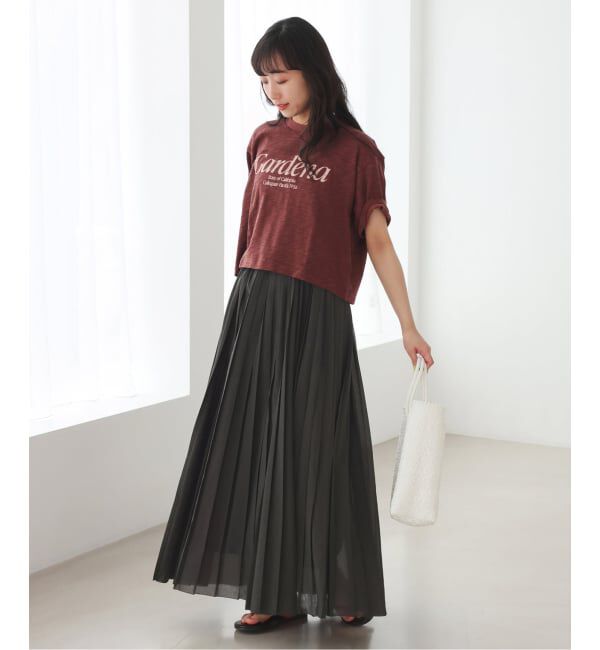 SLOBE IENA「《WEB限定/追加》PEボイルプリーツスカート」|スカート|
