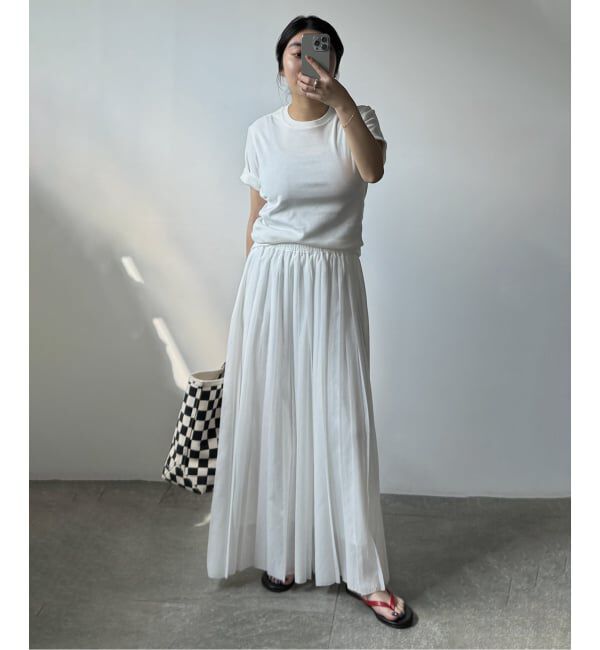 SLOBE IENA「《WEB限定/追加》PEボイルプリーツスカート」|スカート|