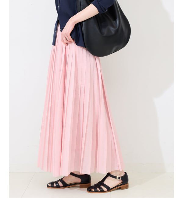 SLOBE IENA「《WEB限定/追加》PEボイルプリーツスカート」|スカート|