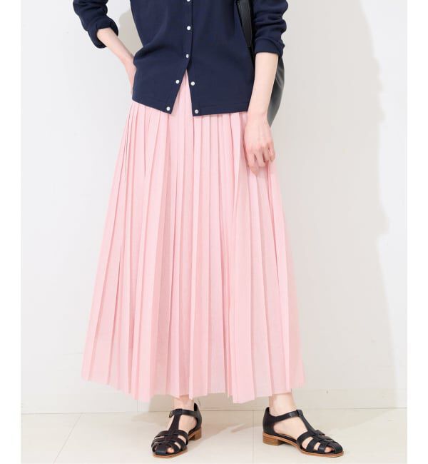 SLOBE IENA「《WEB限定/追加》PEボイルプリーツスカート」|スカート|