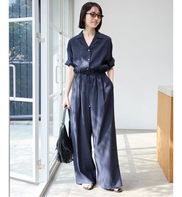 SLOBE IENA「《WEB限定》ハーフスリーブオールインワン」|オールインワン|