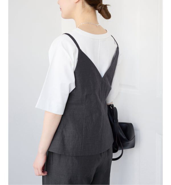 IENA「《セットアップ対応》ウォッシャブル リネン混シェイプジレ」|その他|
