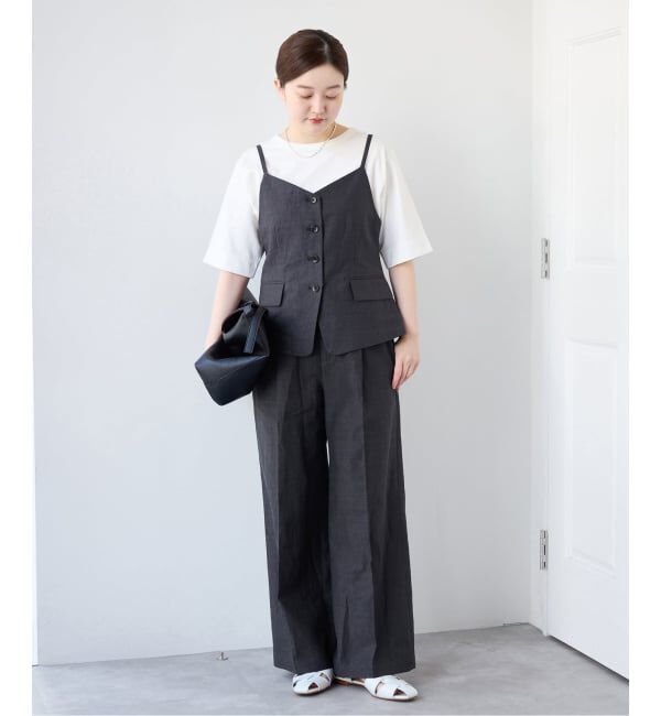 IENA「《セットアップ対応》ウォッシャブル リネン混シェイプジレ」|その他|