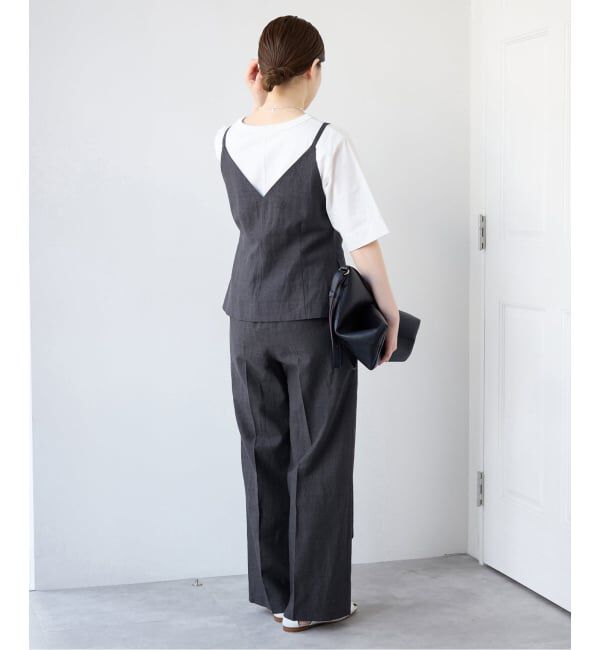 IENA「《セットアップ対応》ウォッシャブル リネン混シェイプジレ」|その他|