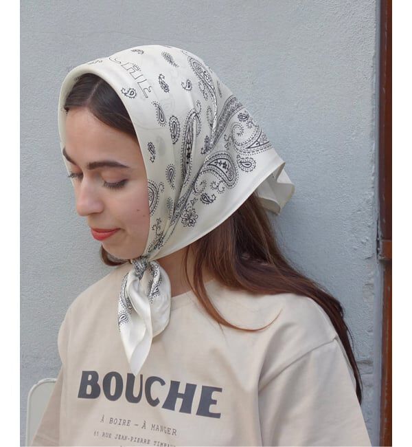 SLOBE IENA「BOUCHE SLOBE別注 シルクバンダナ」|バンダナ・スカーフ|ナチュラル