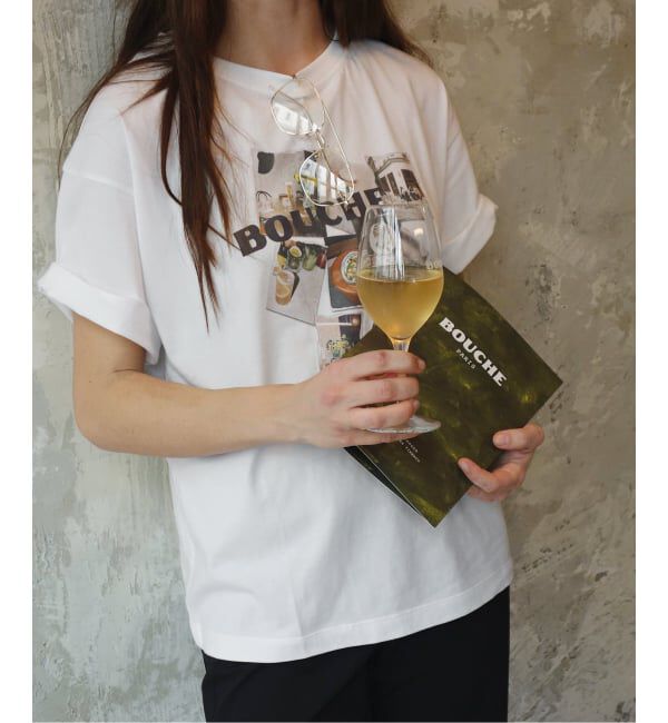 SLOBE IENA「《追加》BOUCHE SLOBE別注 LOGO TEE」|Tシャツ・カットソー|ホワイト