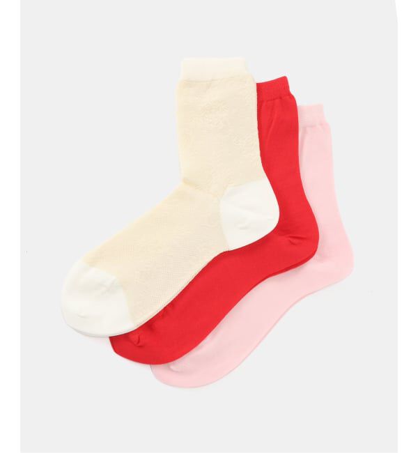 IENA LA BOUCLE「babaco ババコ La BOUCLE別注 3pair ソックス」|ソックス|ホワイト A