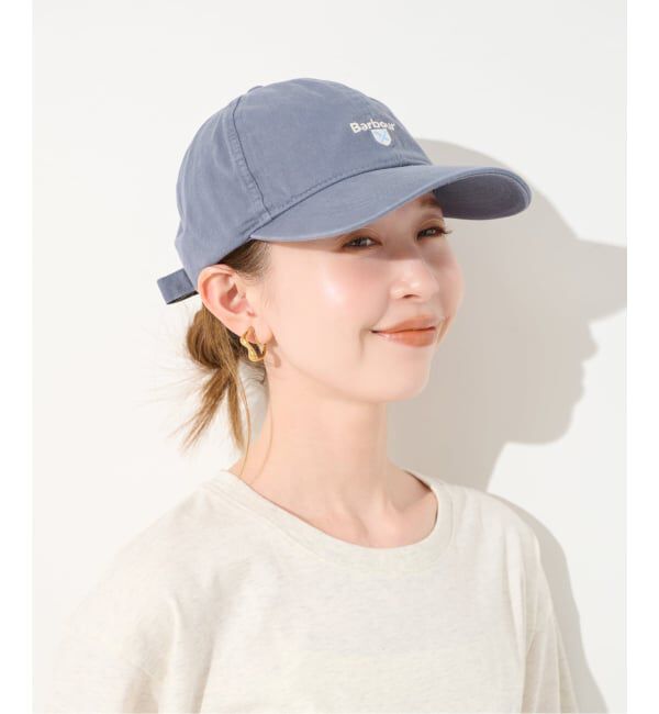 SLOBE IENA「《追加》BARBOUR/バブアー CASCADE CAP MHA0274 PU57/ GY75/ ST5」|キャップ・キャスケット|ネイビー
