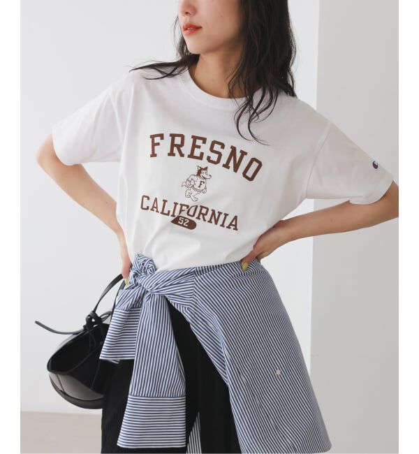 SLOBE IENA「《追加》Champion/チャンピオン SLOBE別注 ロゴTシャツ」|Tシャツ・カットソー|