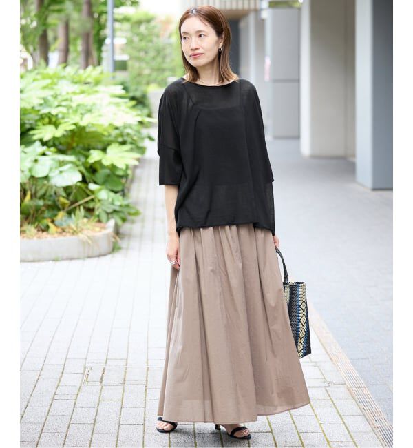 SLOBE IENA「《シリーズあり》コットンシルクハーフスリーブニット」|ニット・セーター|