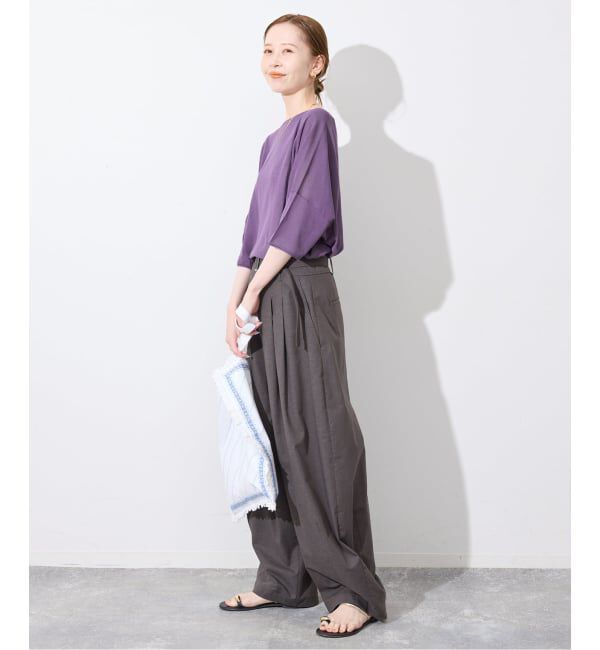 SLOBE IENA「《シリーズあり》コットンシルクハーフスリーブニット」|ニット・セーター|