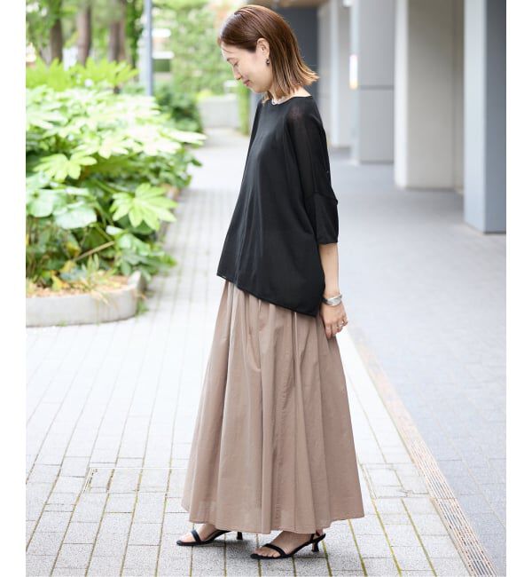 SLOBE IENA「《シリーズあり》コットンシルクハーフスリーブニット」|ニット・セーター|