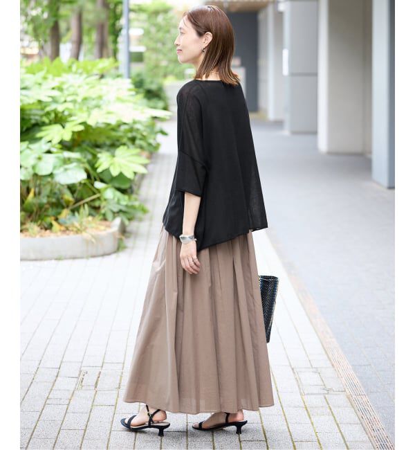 SLOBE IENA「《シリーズあり》コットンシルクハーフスリーブニット」|ニット・セーター|
