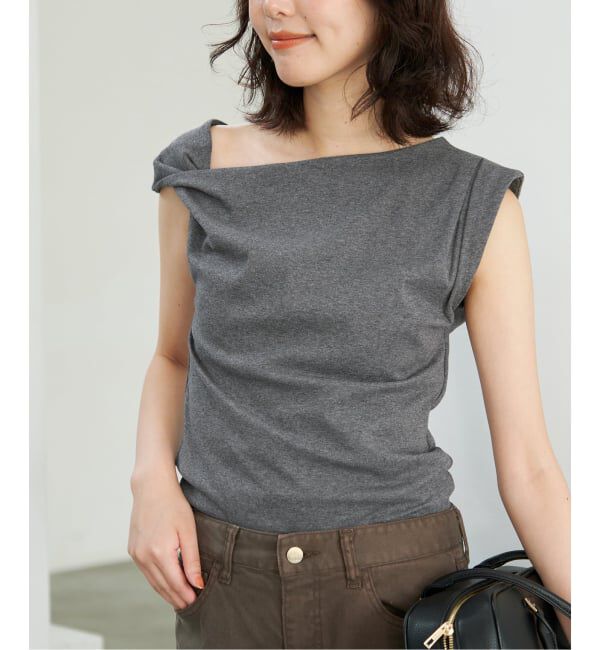 SLOBE IENA「オフショルダープルオーバー」|Tシャツ・カットソー|グレーA