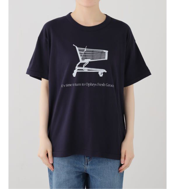 SLOBE IENA「Ophrys/オフリス Time to turn Tee OP26SS01」|Tシャツ・カットソー|ネイビー