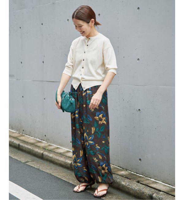 IENA「フラワープリントドロストパンツ」|その他|