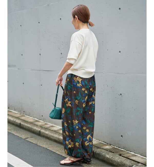 IENA「フラワープリントドロストパンツ」|その他|