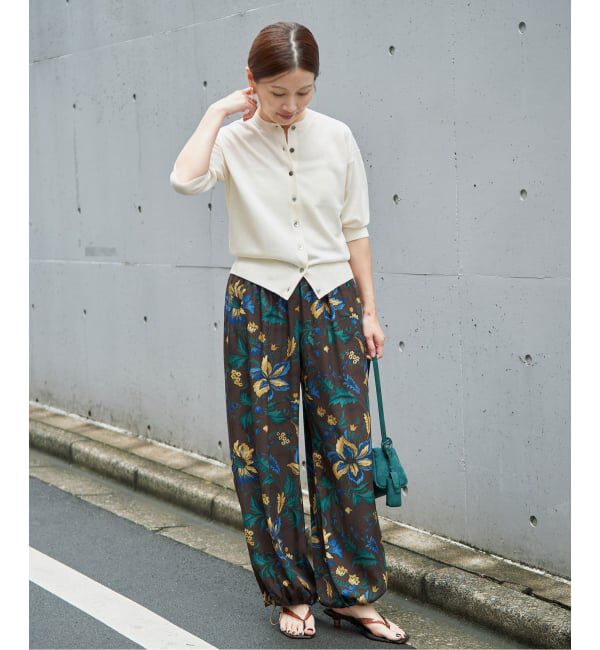 IENA「フラワープリントドロストパンツ」|その他|