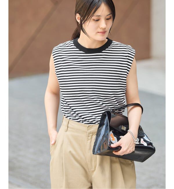 IENA「《追加》ATON/エイトン FRESCA SINGLEJERSEY NS ノースリーブ」|Tシャツ・カットソー|