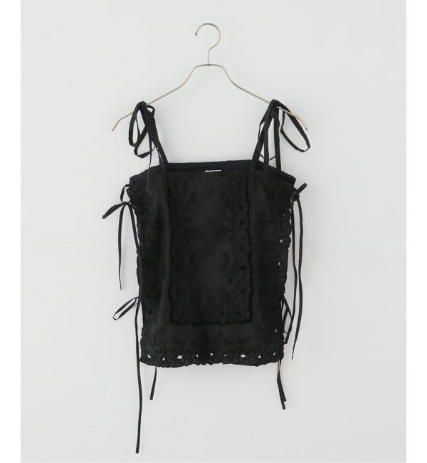 IENA「Heriter/エリテ cutwork parts camisole キャミソール HO-00-3075」|キャミソール|ブラック