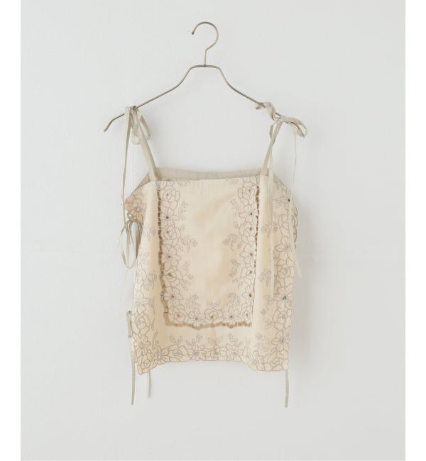 IENA「Heriter/エリテ cutwork parts camisole キャミソール HO-00-3075」|キャミソール|ベージュ