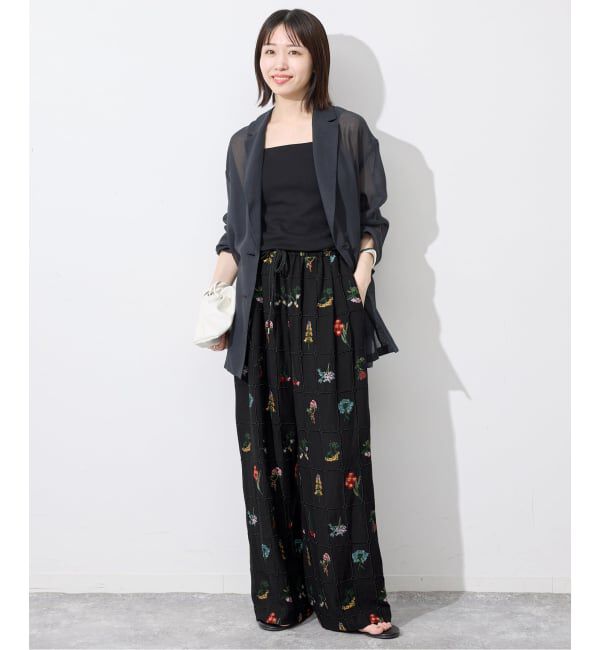 SLOBE IENA「《WEB限定/追加予約》embroideryメッシュパンツ」|その他|
