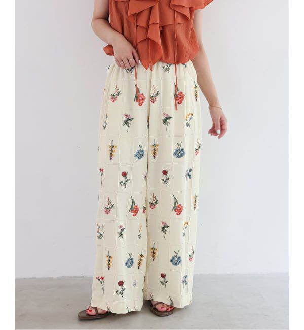 SLOBE IENA「《WEB限定/追加予約》embroideryメッシュパンツ」|その他|