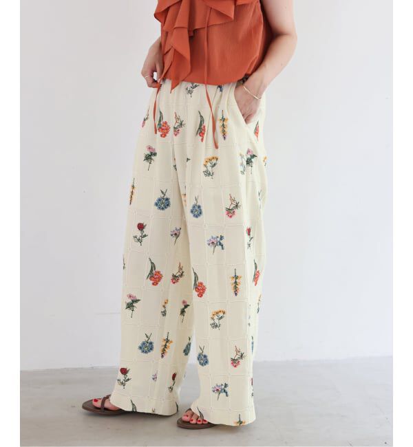 SLOBE IENA「《WEB限定/追加予約》embroideryメッシュパンツ」|その他|