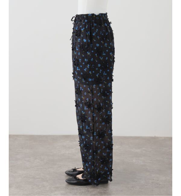 SLOBE IENA「crinkle crinkle crinkle sheer flower easy pants  CC-4546」|その他|