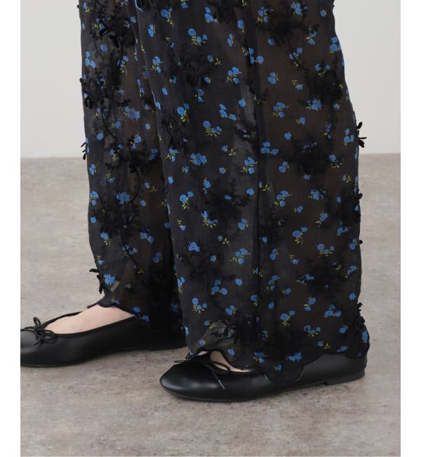 SLOBE IENA「crinkle crinkle crinkle sheer flower easy pants  CC-4546」|その他|