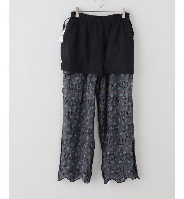 SLOBE IENA「crinkle crinkle crinkle sheer flower easy pants  CC-4546」|その他|