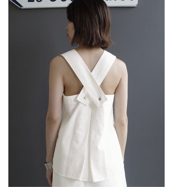 IENA「《一部店舗限定》Maison IENA デニムキャミブラウス」|シャツ・ブラウス|ホワイト