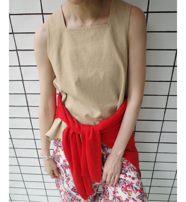 IENA「《一部店舗限定》Maison IENA デニムキャミブラウス」|シャツ・ブラウス|