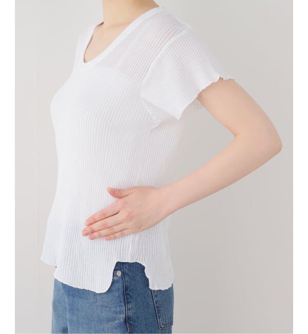 SLOBE IENA「《追加》CaRouseLamBRa/ケラウズランブラ シアーリブTシャツ 261-466SO」|Tシャツ・カットソー|